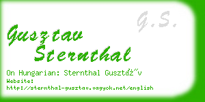 gusztav sternthal business card